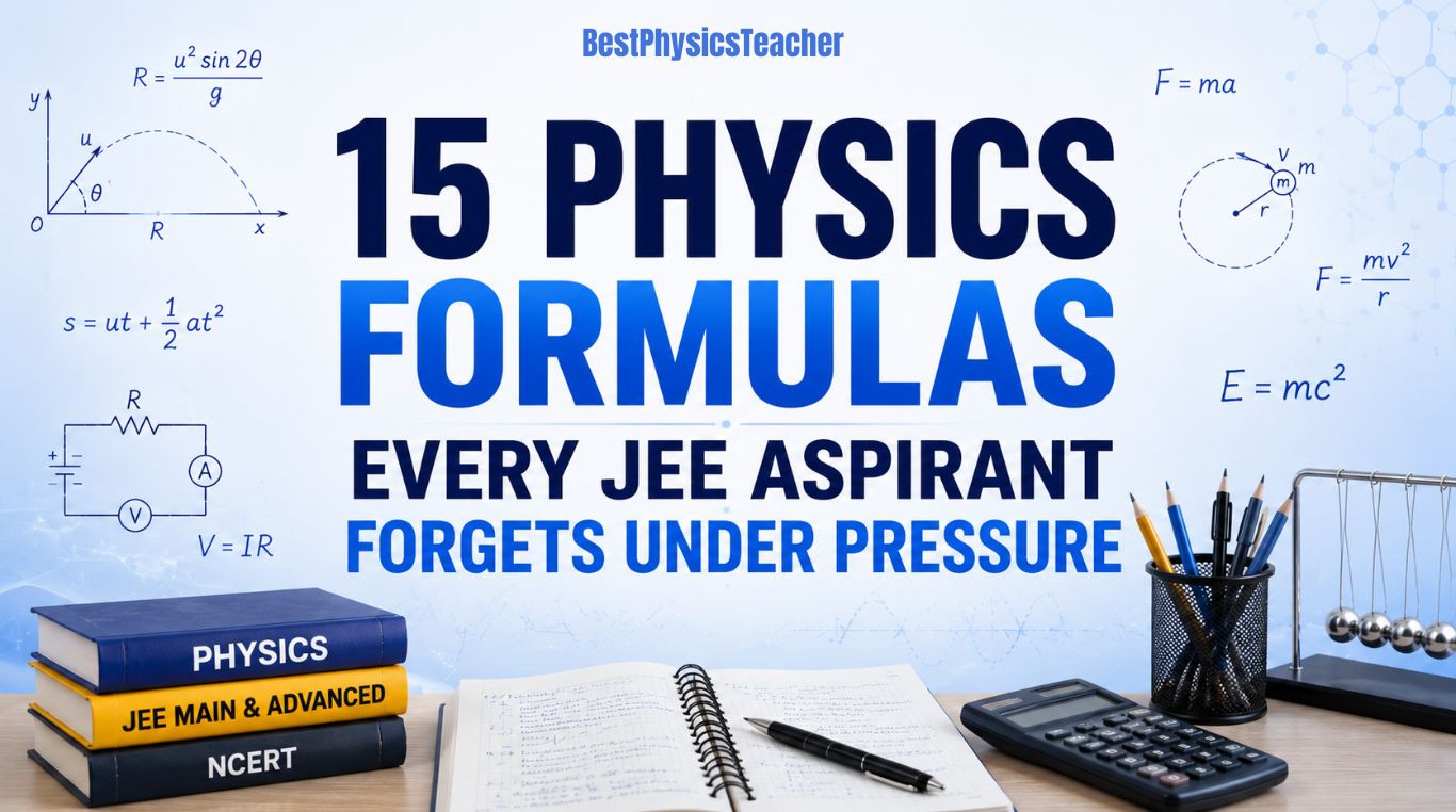 15 Physics Formulas Every JEE Aspirant Forgets Under Pressure