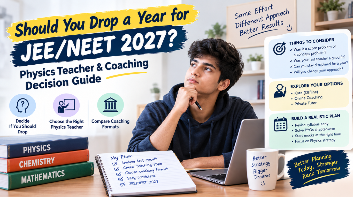 Should You Drop a Year for JEE/NEET 2027? Physics Teacher & Coaching Decision Guide
