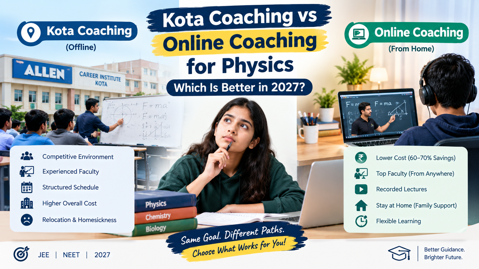 Kota Coaching vs Online Physics Coaching 2027: Which Is Better?