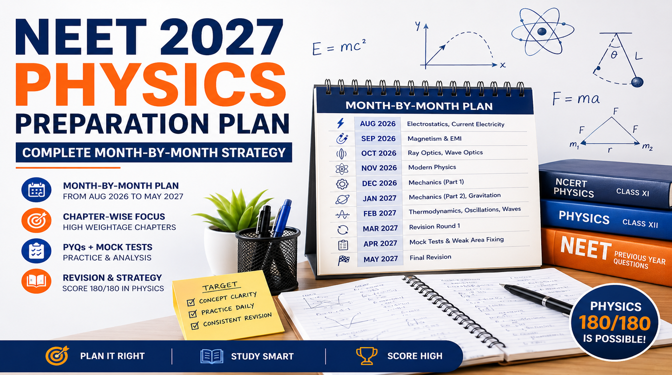 NEET 2027 Physics Preparation Plan: Complete Month-by-Month Strategy